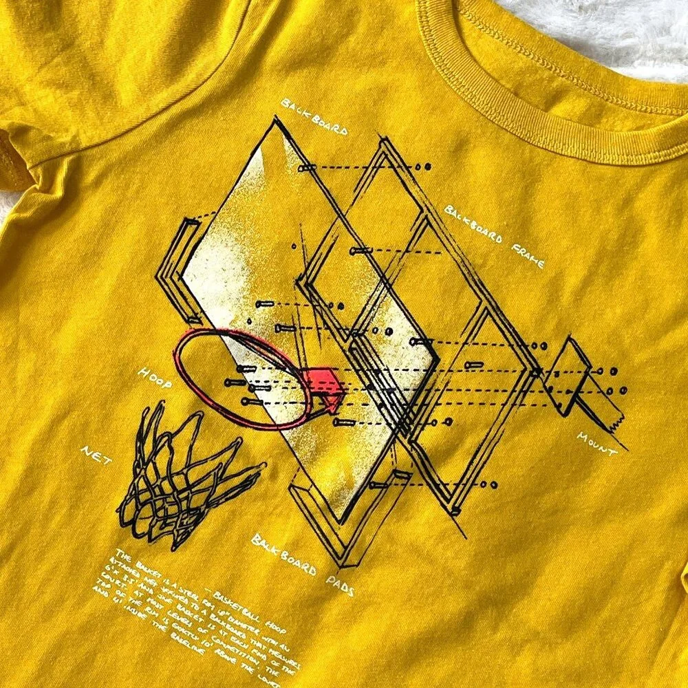 Kids GAP Basketball T-Shirt (Yellow) S